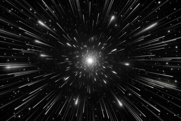 3D Hyperspace Background with Warp Tunnel Effect