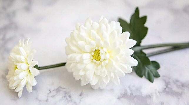 single Chrysanthemum flower on a funeral program, adding an elegant and symbolic touch for a respectful and memorable service. Chrysanthemum 
