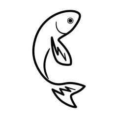 Fish line icon