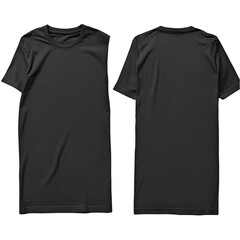 Black T Shirt Mockup  Front and Back View  Apparel Design Template  Clothing Template  Shi