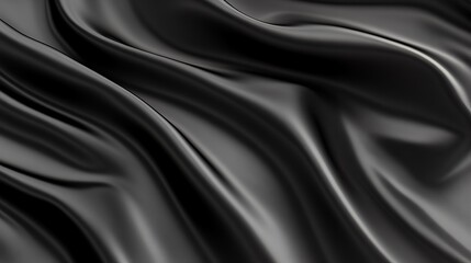 Fototapeta premium Dark Draped Fabric Shows Smooth Elegant Waves
