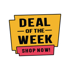 Deal of the Week Promotion with Yellow and Red Design