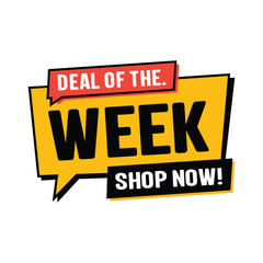 Deal of the Week Promotion with Yellow and Red Design