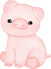 Fototapeta premium watercolor pig
