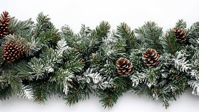 Decorative winter greenery with pinecones creates a festive atmosphere for holiday celebrations