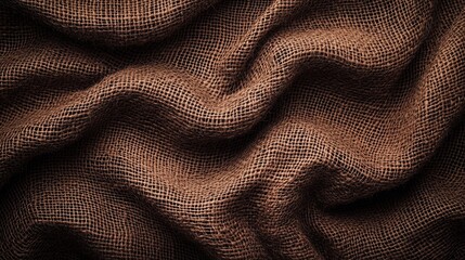 Rustic Burlap Texture with Coarse Open Weave Pattern