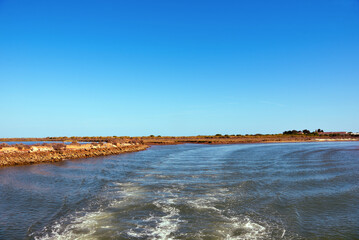 view of the gilao river seen from a boat tavira portugal