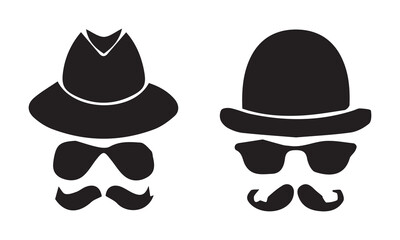 father's day hat silhouette vector illustration