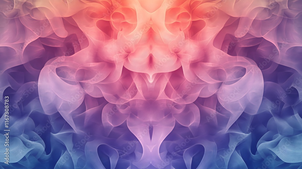 Poster abstract colorful swirling fabric design pattern