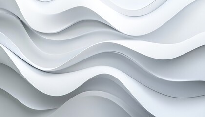 Obraz premium Soft Shadow And Light From Windows On White Wall: Abstract Light Grey Background For Product Presentation And More.