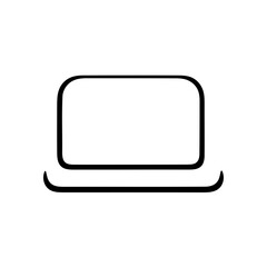A computer icon silhouette on white background
