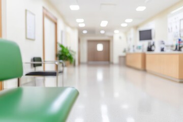 Fototapeta premium The soft focus in this hospital environment highlights the essential elements of care.