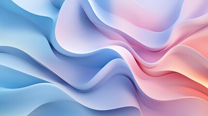 Abstract Pastel Waves Flowing Design