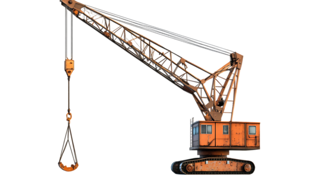 A large industrial crane used for lifting heavy materials on construction sites.