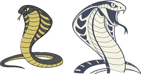 Fototapeta premium Cobra bundle design art and illustrator eps