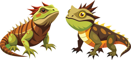 Tuatara bundle design art and illustrator eps