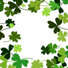 seamless shamrock pattern four clover  leaves, luck, st patrick's day