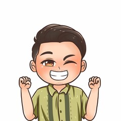Fighting Teacher with eyes wink