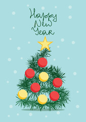 Christmas tree vector illustration