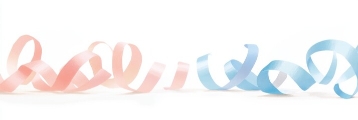 Obraz premium Colorful whimsical party streamers for spring celebrations and festive decorations
