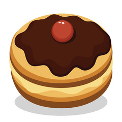 Delicious Donut  Dessert Element with White Background