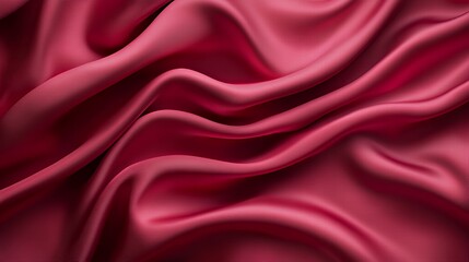 Obraz premium Deep Crimson Silk Fabric Draped Smoothly