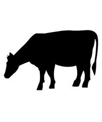 Cow clip art design on plain white transparent isolated background for card, shirt, hoodie, sweatshirt, apparel, card, tag, mug, icon, poster or badge