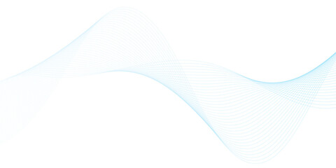Abstract wave element for design. Digital frequency track equalizer. Stylized line art background. Vector illustration. Wave with lines created using blend tool.