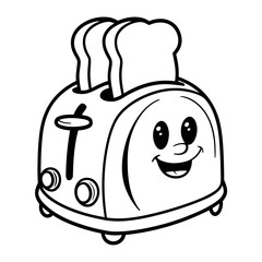 Vintage toaster vector illustration