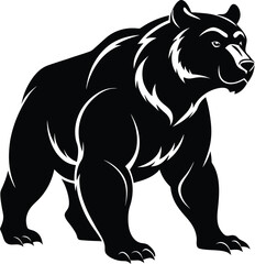 Silhouette of a Powerful bear