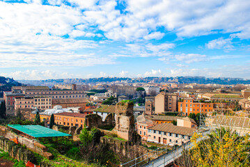 Fototapeta premium Rooftop Views of Rome Italy