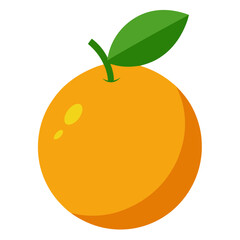 orange fruit isolated on white background