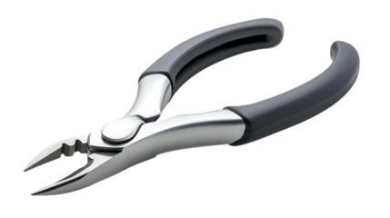 A pair of pliers with a sleek design and rubber grips for better handling.