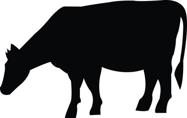 Cow clip art design on plain white transparent isolated background for card, shirt, hoodie, sweatshirt, apparel, card, tag, mug, icon, poster or badge