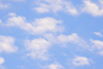 many puffy clouds with blue background, blue sky with small fleecy clouds, blue sky with big...