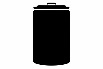 Can Icon - Black Silhouette Vector ,Soda can icon vector illustration black line Beverage, sign and symbol soda and juice silhouette,