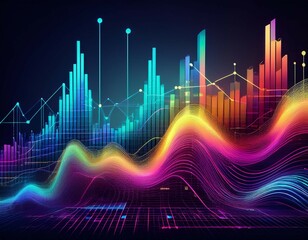 things to consider concept abstract digital graph with vibrant colors and lines