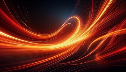 fiery light streaks swirling in dark backdrop