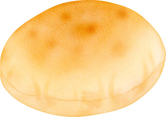 watercolor pita bread