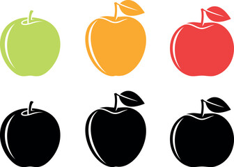 Apple  logo. Isolated apple  on white background. Red apple