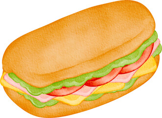 watercolor sandwich