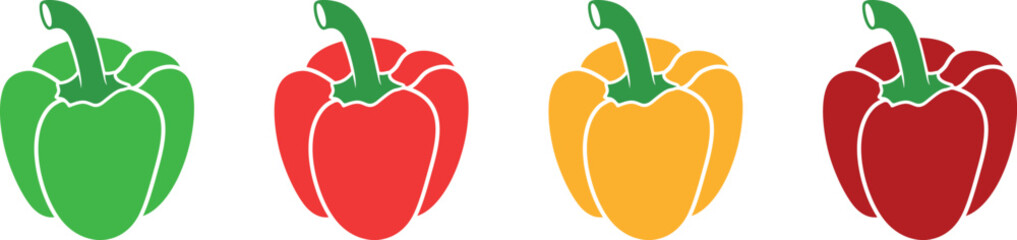 Bell Pepper logo. Isolated Bell Pepper  on white background