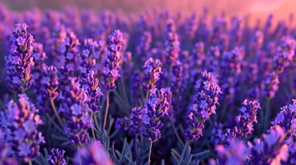 Obraz premium lavender seamless pattern wallpaper