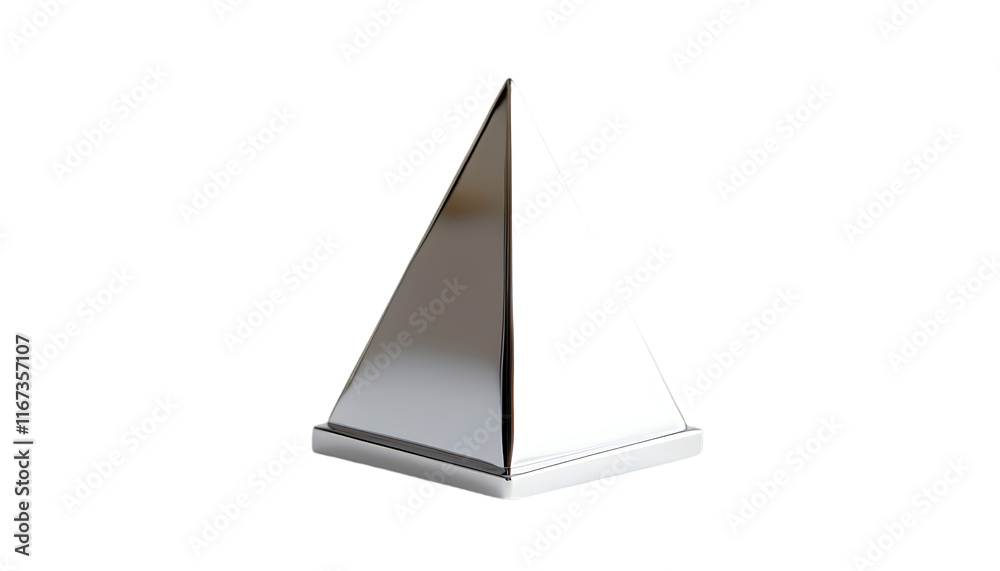 Aufkleber A shiny metallic pyramid shape with a square base and pointed top.