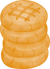 watercolor peanut butter cookie