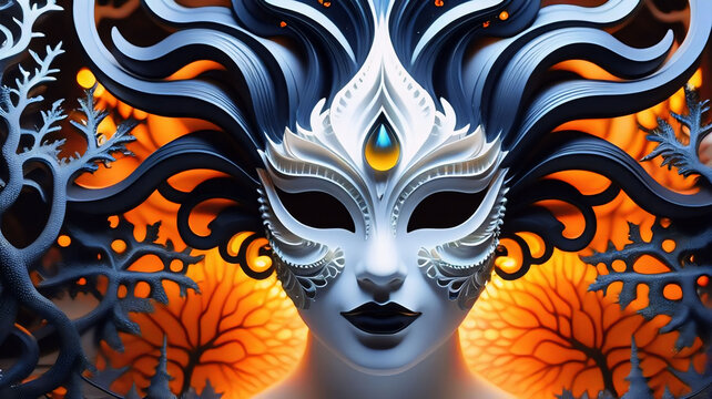 A strange style mystical mask