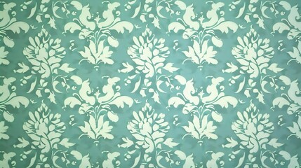 Fototapeta premium mint green seamless pattern wallpaper