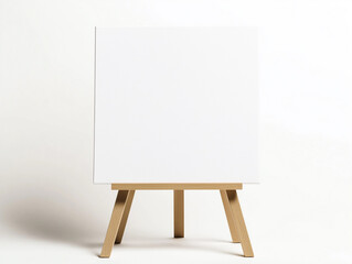 White blank canvas mockup isolated on a white background, front view. 