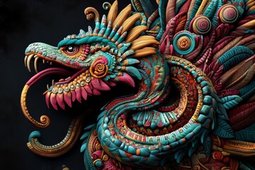 Obraz premium The Legacy of Quetzalcoatl in Ancient Mesoamerican Religion