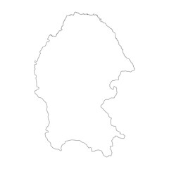 Coahuila state blank outline map